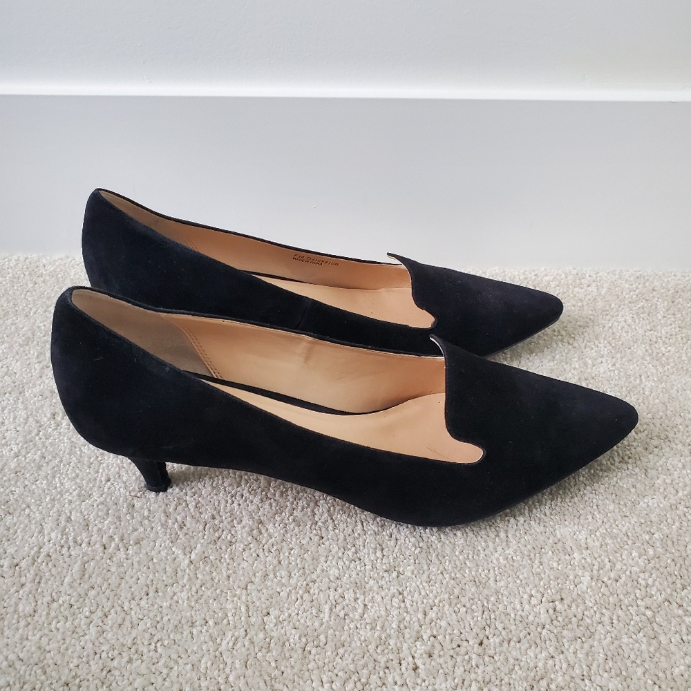 Cole Haan Black Suede Pumps, Size 10B